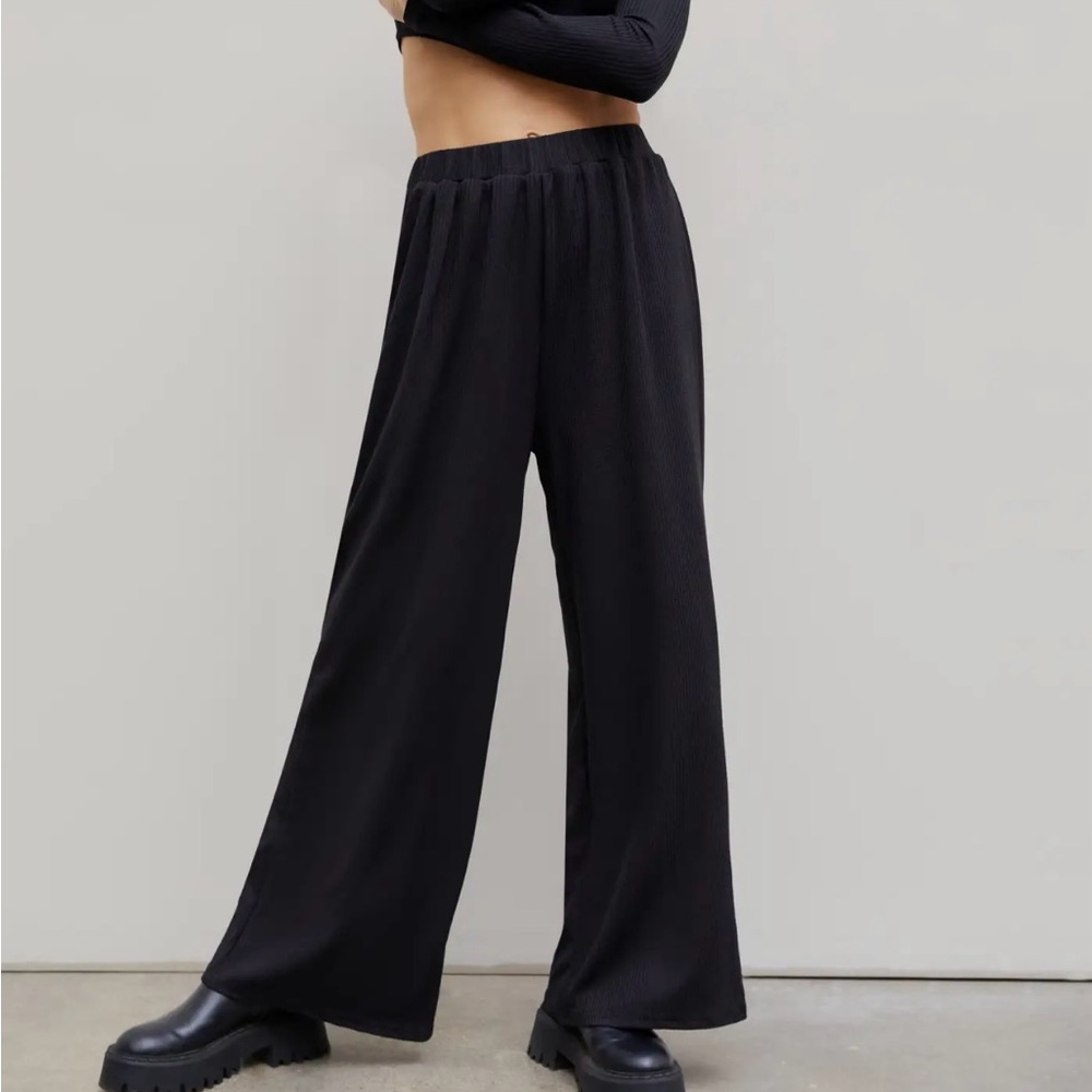 Cider Black Wide-Leg Pants